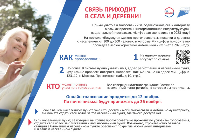Жители Афанасьевского района могут проголосовать за населённые пункты, которые подключат к высокоскоростному интернету.